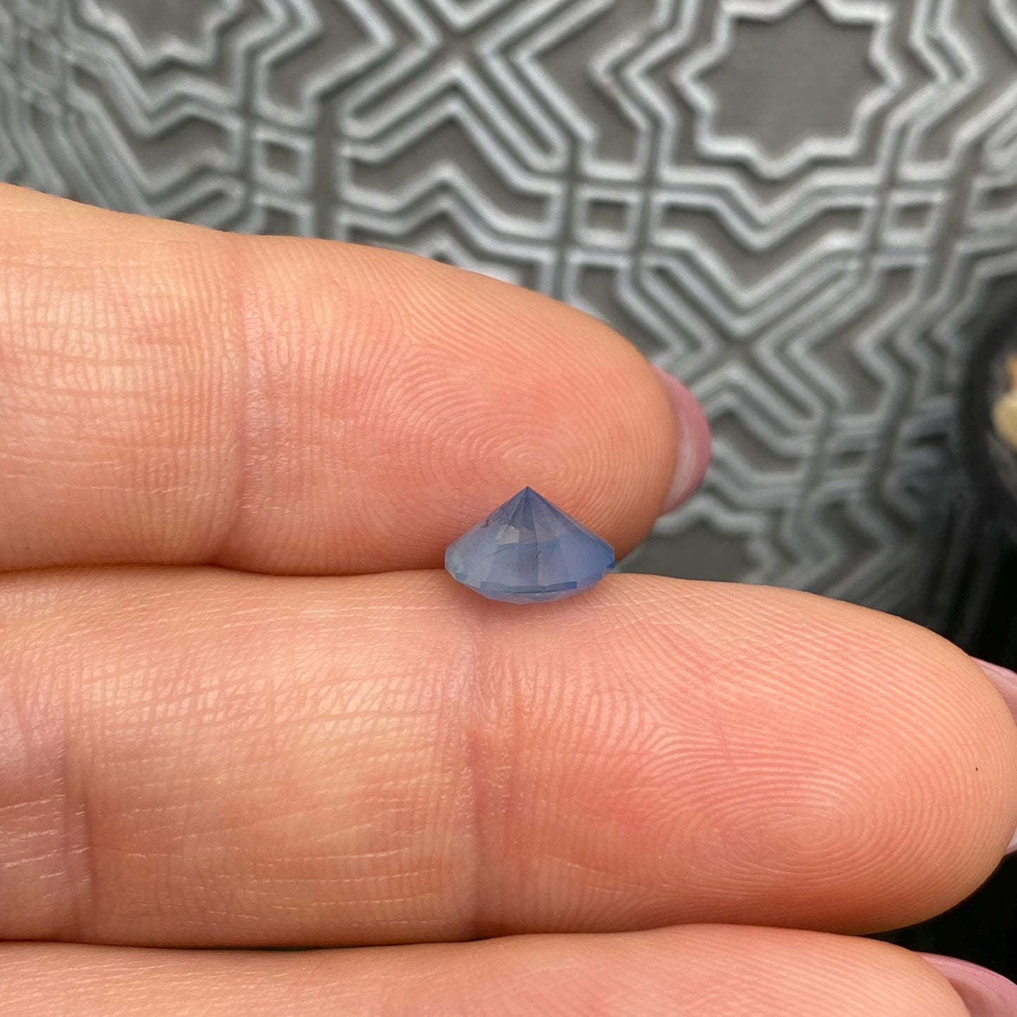 Sapphire Golden Blue 2.35Ct natural Unheated gemstone, Round Brilliant cut, Kenya