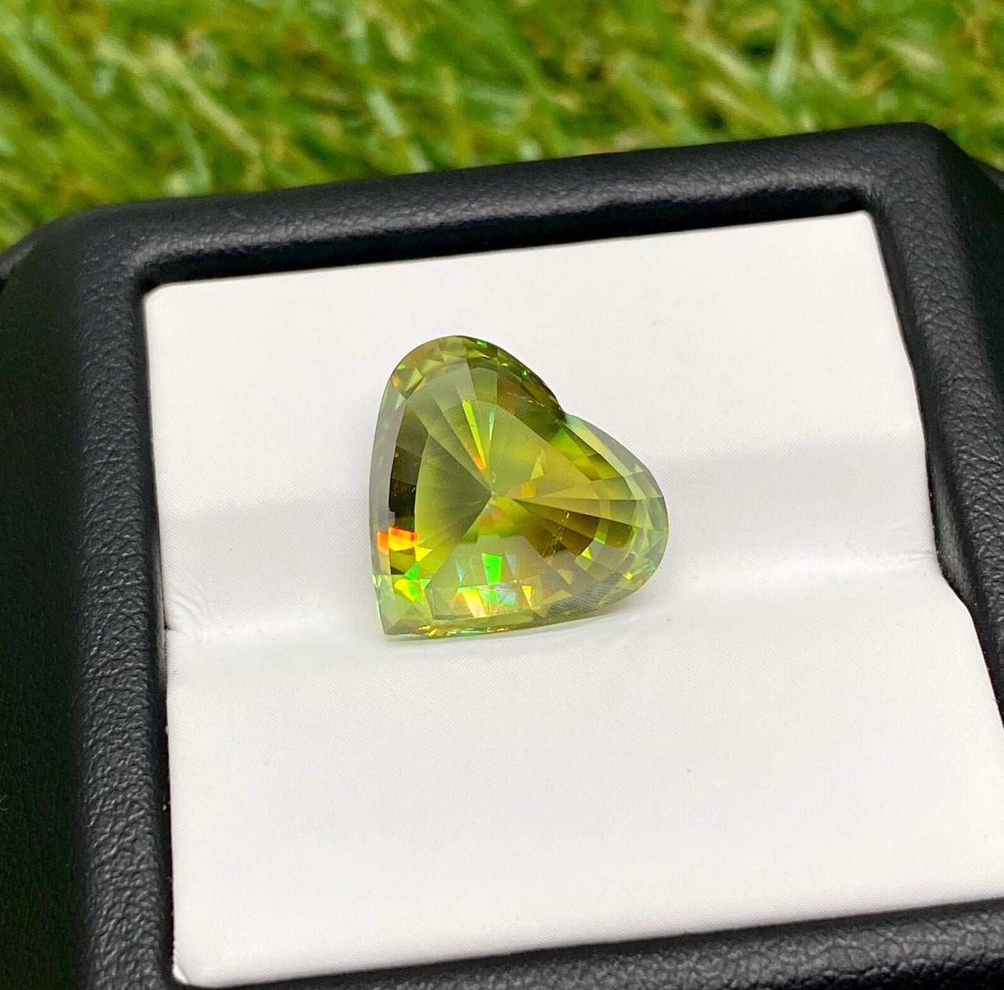 Sphene 11.18Ct natural gemstone, Heart cut, Madagascar, Certified AGL