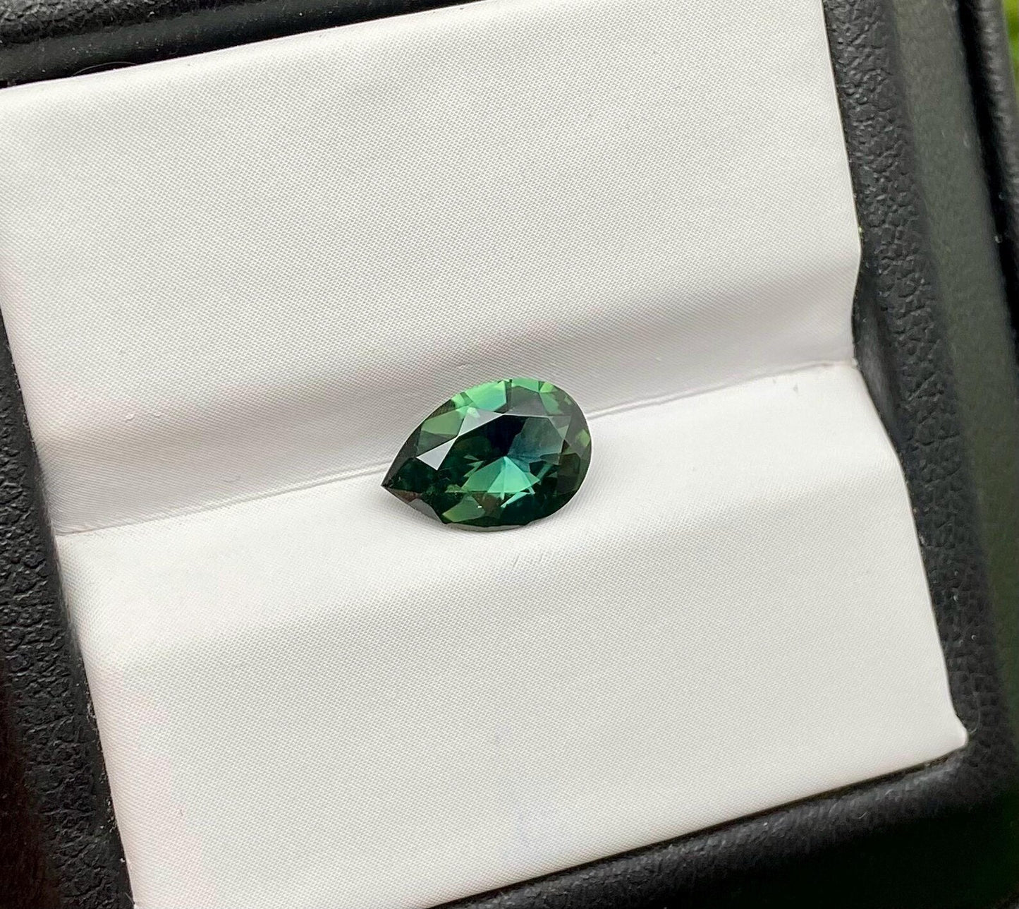 Teal Sapphire 1.25Ct natural Loose gemstone, pear cut, Origin Kenya