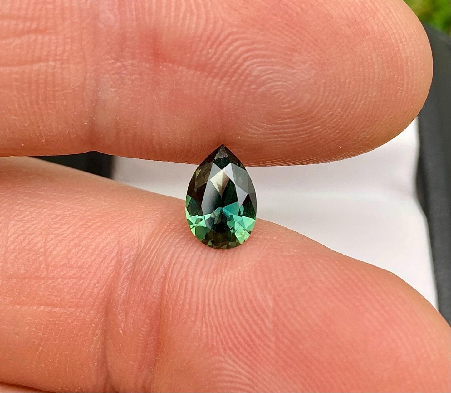 Teal Sapphire 1.25Ct natural Loose gemstone, pear cut, Origin Kenya