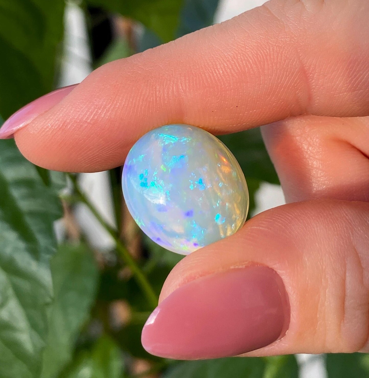 Opal Ethiopian 13.09Ct natural gemstone, Oval cabochon, 20.07x17.39x8.46mm, Ethiopia, GFCO certified