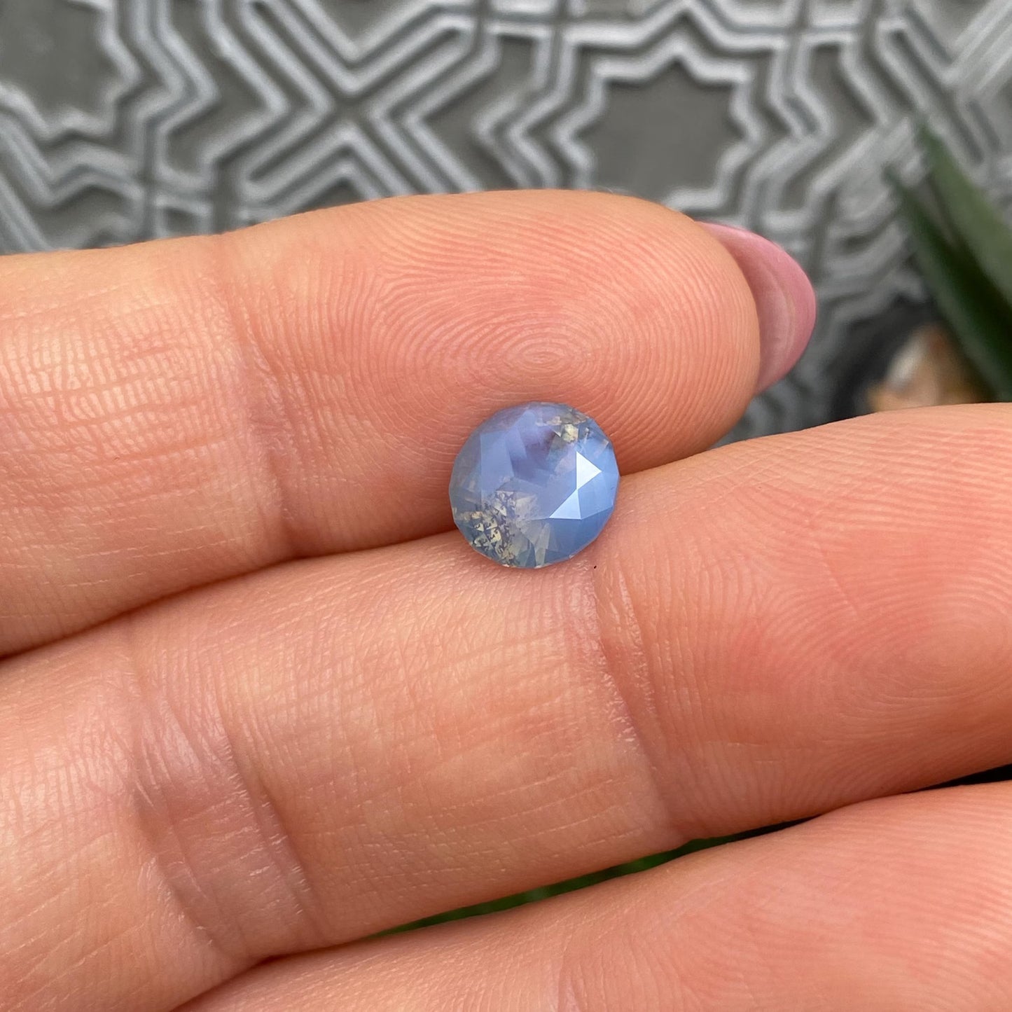 Sapphire Golden Blue 2.35Ct natural Unheated gemstone, Round Brilliant cut, Kenya