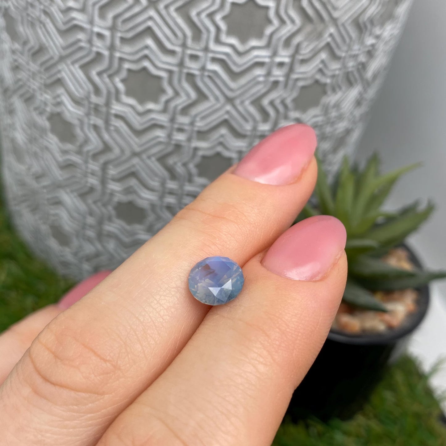 Sapphire Golden Blue 2.35Ct natural Unheated gemstone, Round Brilliant cut, Kenya