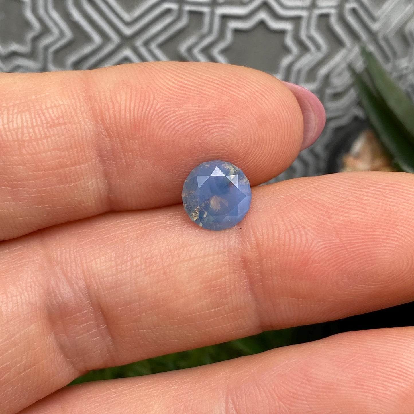 Sapphire Golden Blue 2.35Ct natural Unheated gemstone, Round Brilliant cut, Kenya