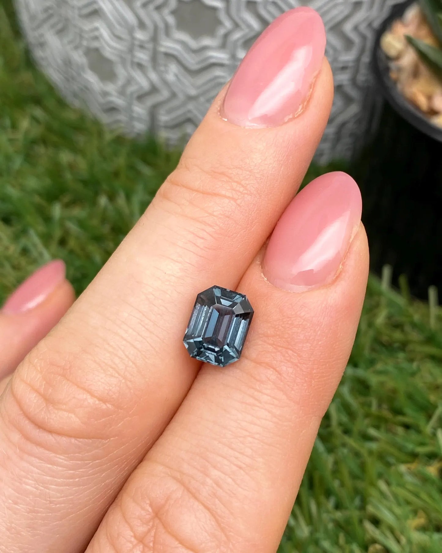Spinel Blue natural gemstone 2.89Ct, Octagon cut, Origin Tanzania, GFCO
