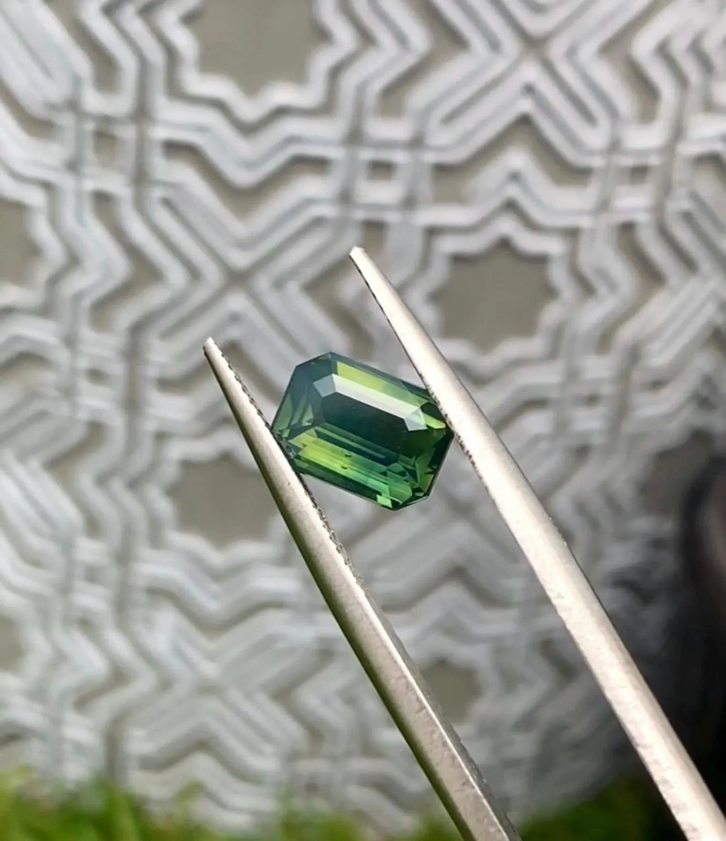 Sapphire Green 2.03Ct natural gemstone, Octagon cut, West Africa , Certificate AGL