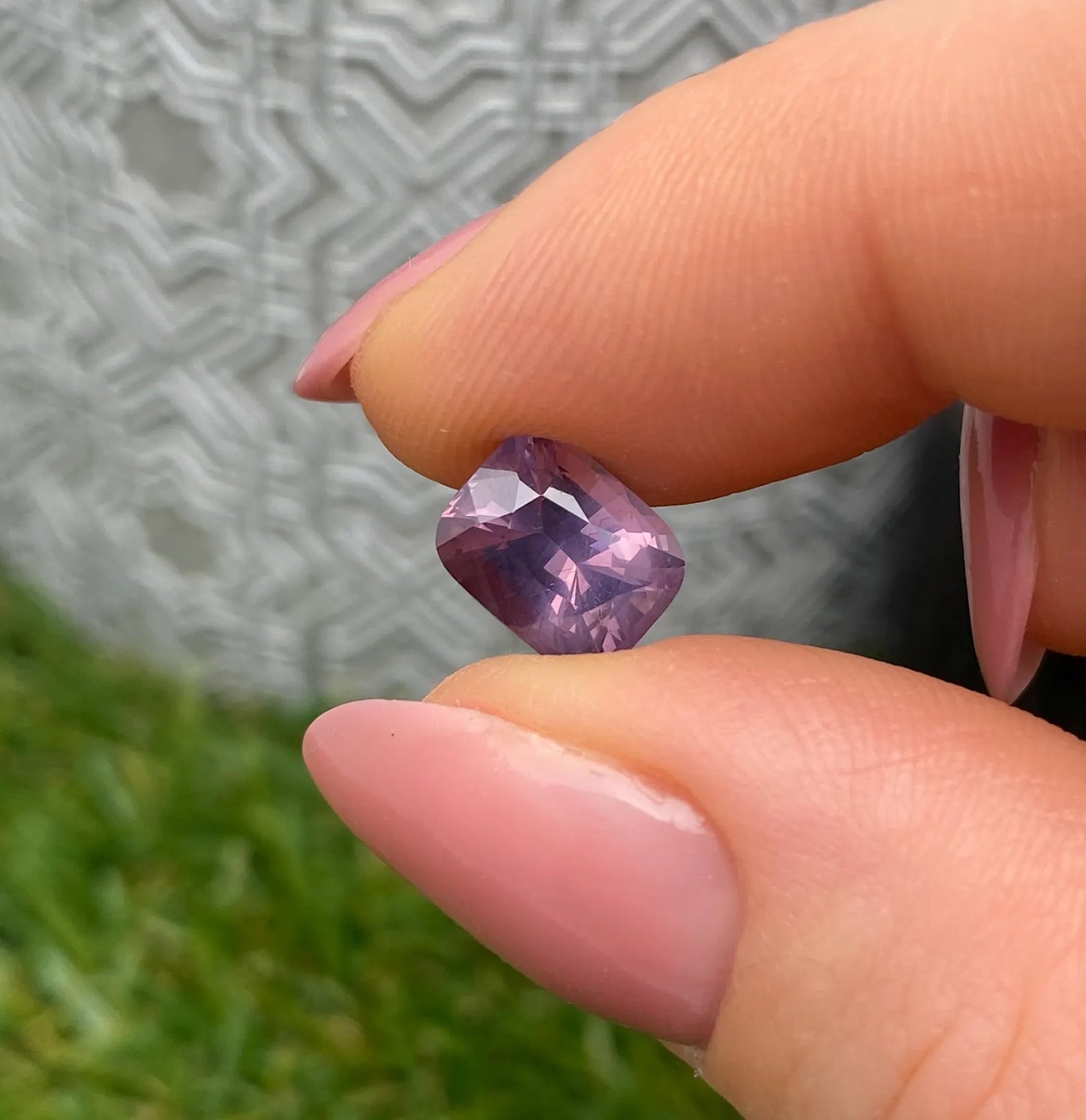 Spinel VIVID Purple natural gemstone 3.09Ct ., Cushion cut, Origin Tanzania