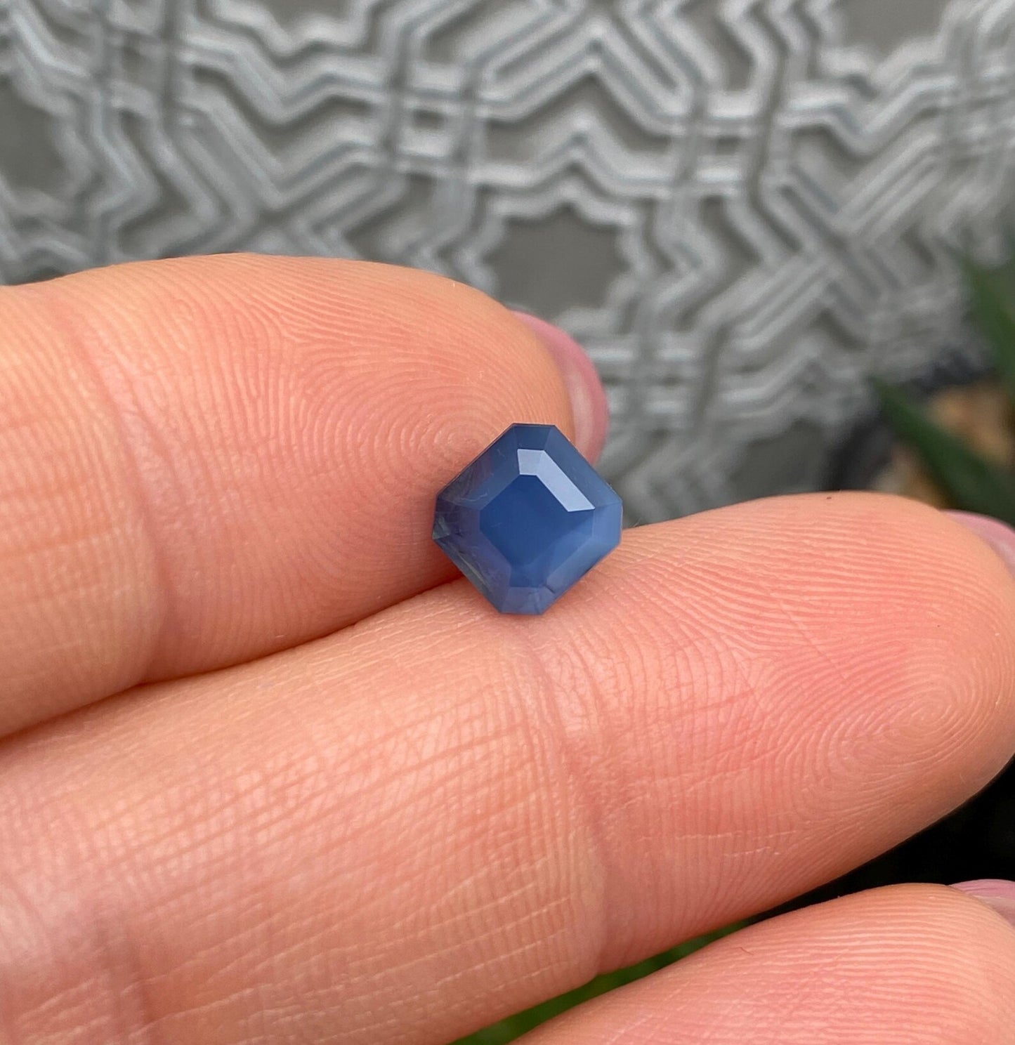 Sapphire Blue 2.36 Ct natural Unheated gemstone, Octagonal Step cut, Africa, Certificate AGL