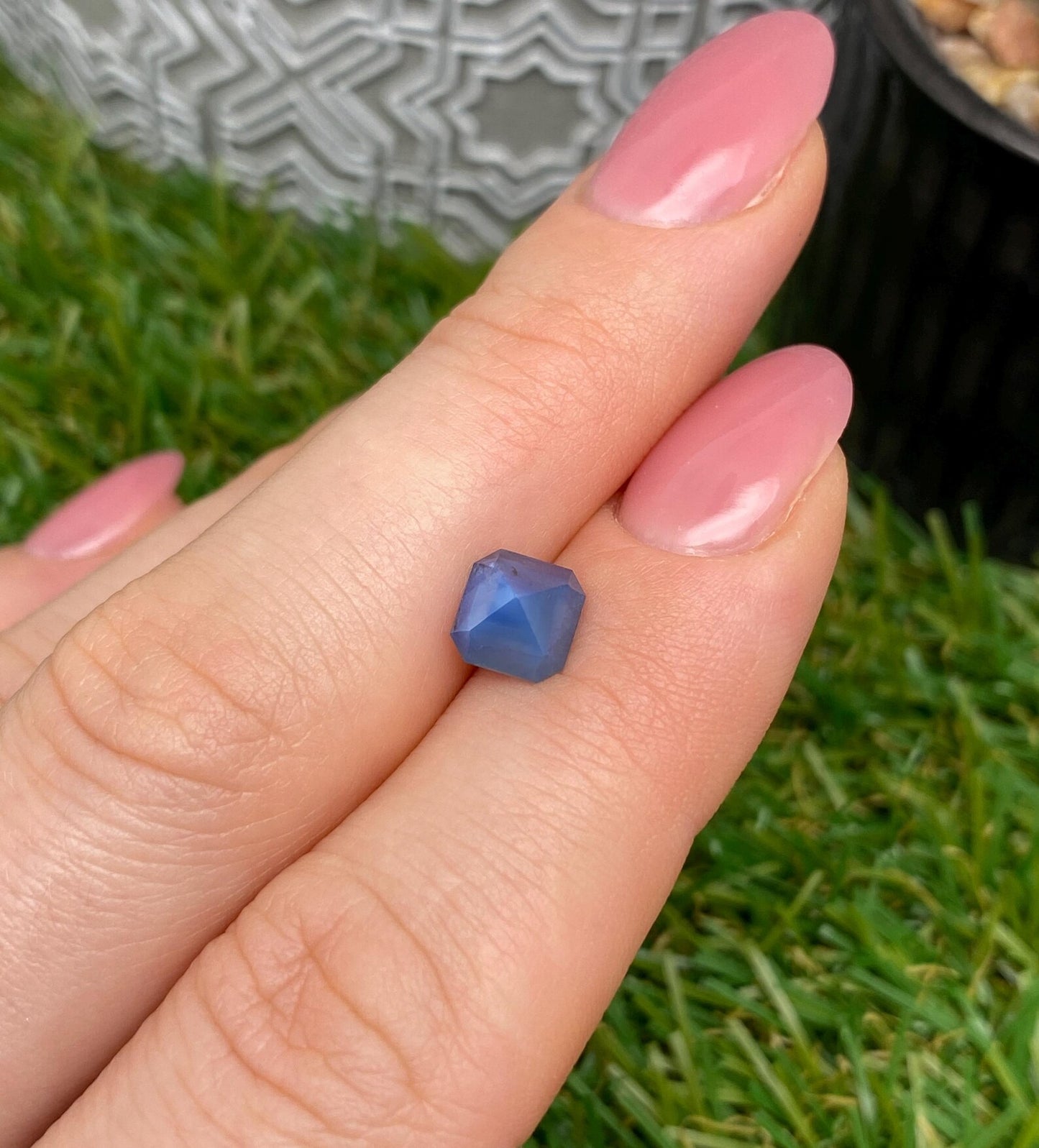 Sapphire Blue 2.36 Ct natural Unheated gemstone, Octagonal Step cut, Africa, Certificate AGL