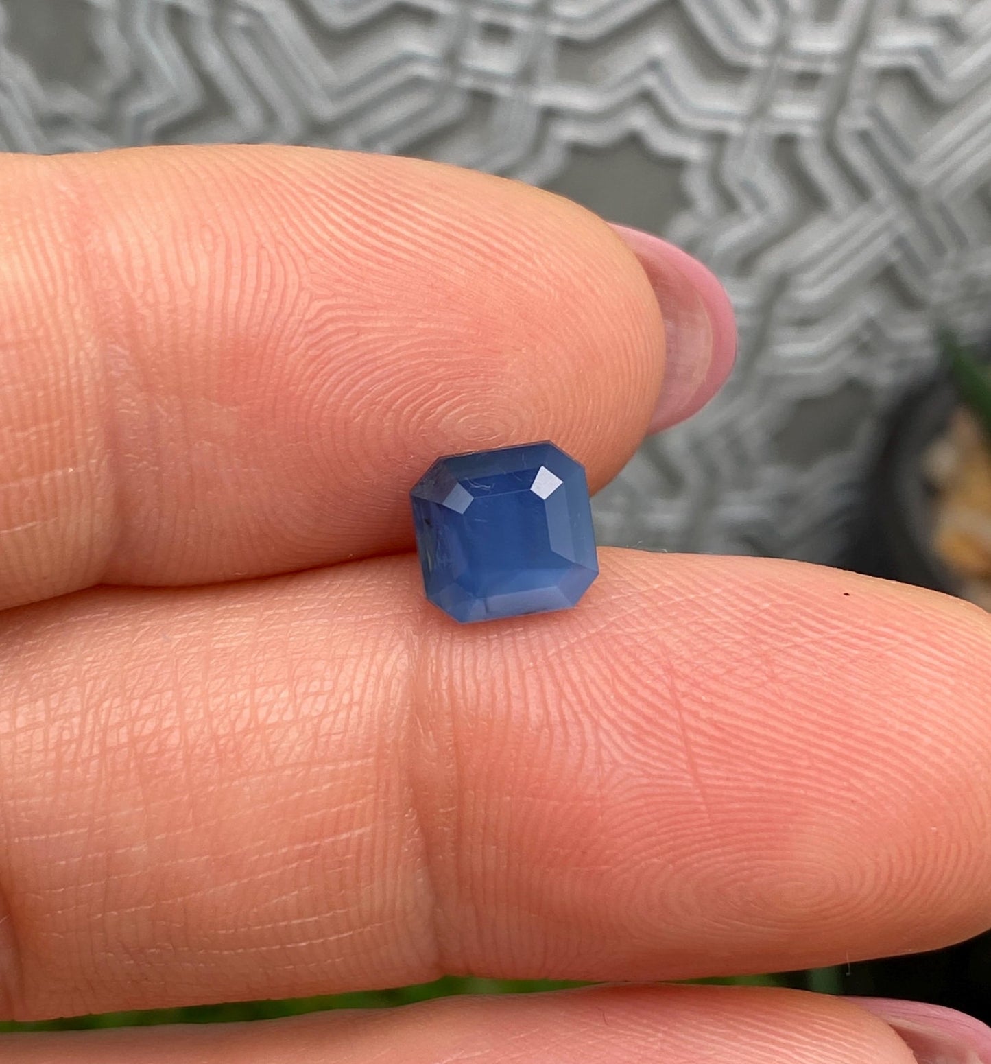 Sapphire Blue 2.36 Ct natural Unheated gemstone, Octagonal Step cut, Africa, Certificate AGL