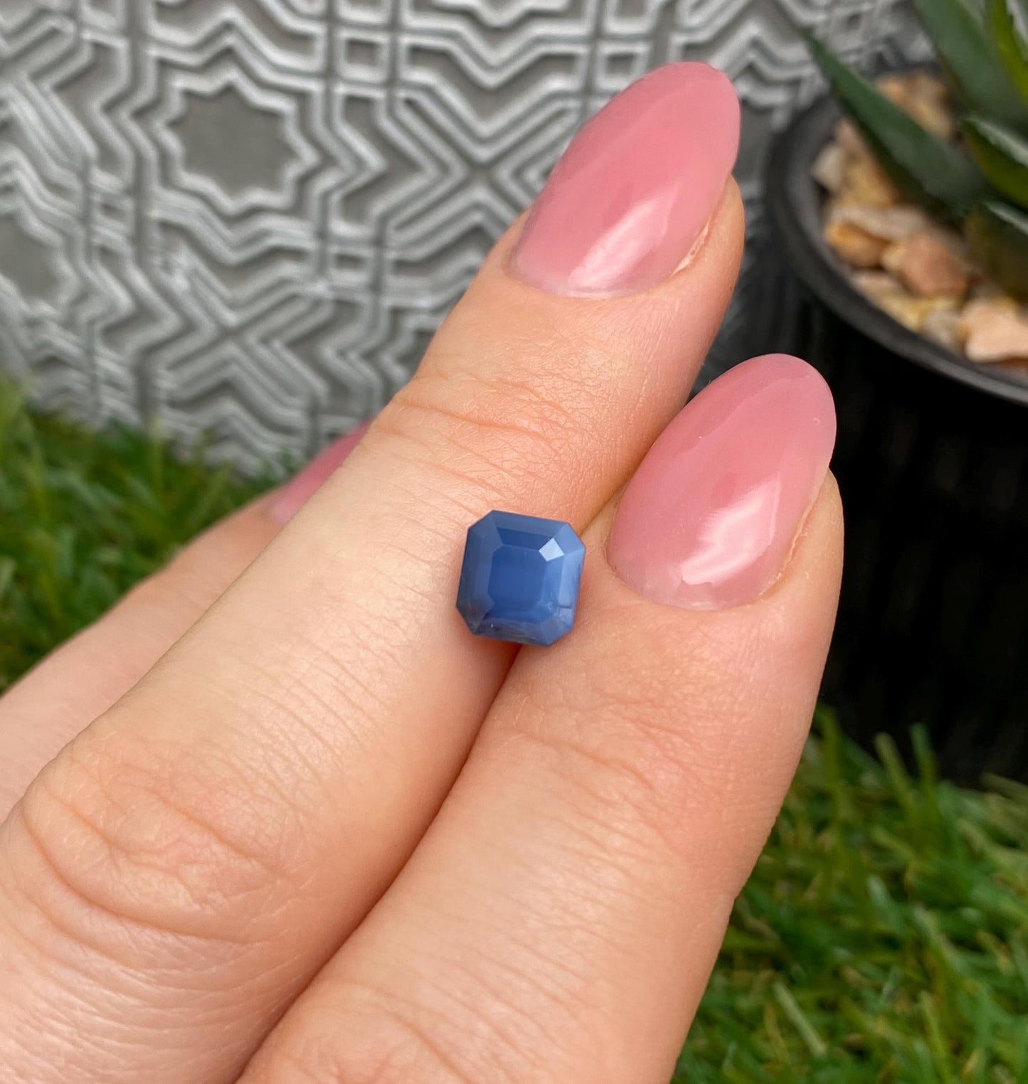 Sapphire Blue 2.36 Ct natural Unheated gemstone, Octagonal Step cut, Africa, Certificate AGL