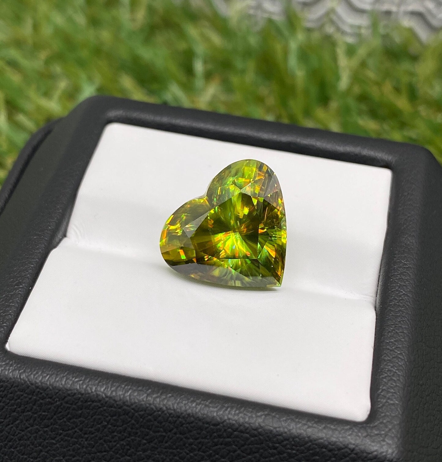 Sphene 11.18Ct natural gemstone, Heart cut, Madagascar, Certified AGL