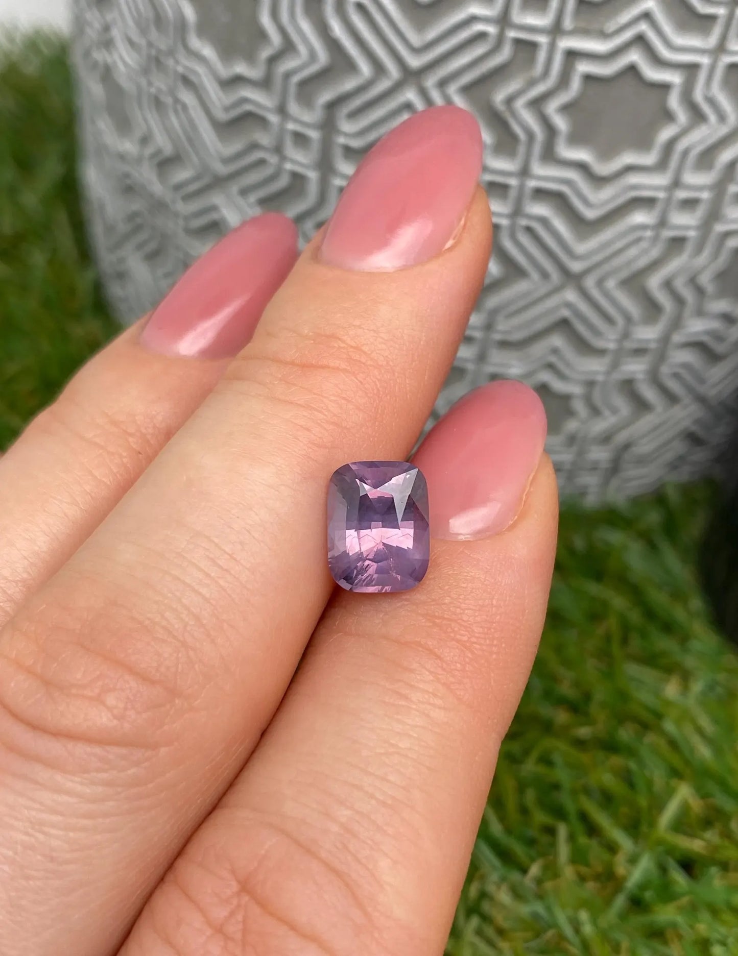 Spinel VIVID Purple natural gemstone 3.09Ct ., Cushion cut, Origin Tanzania