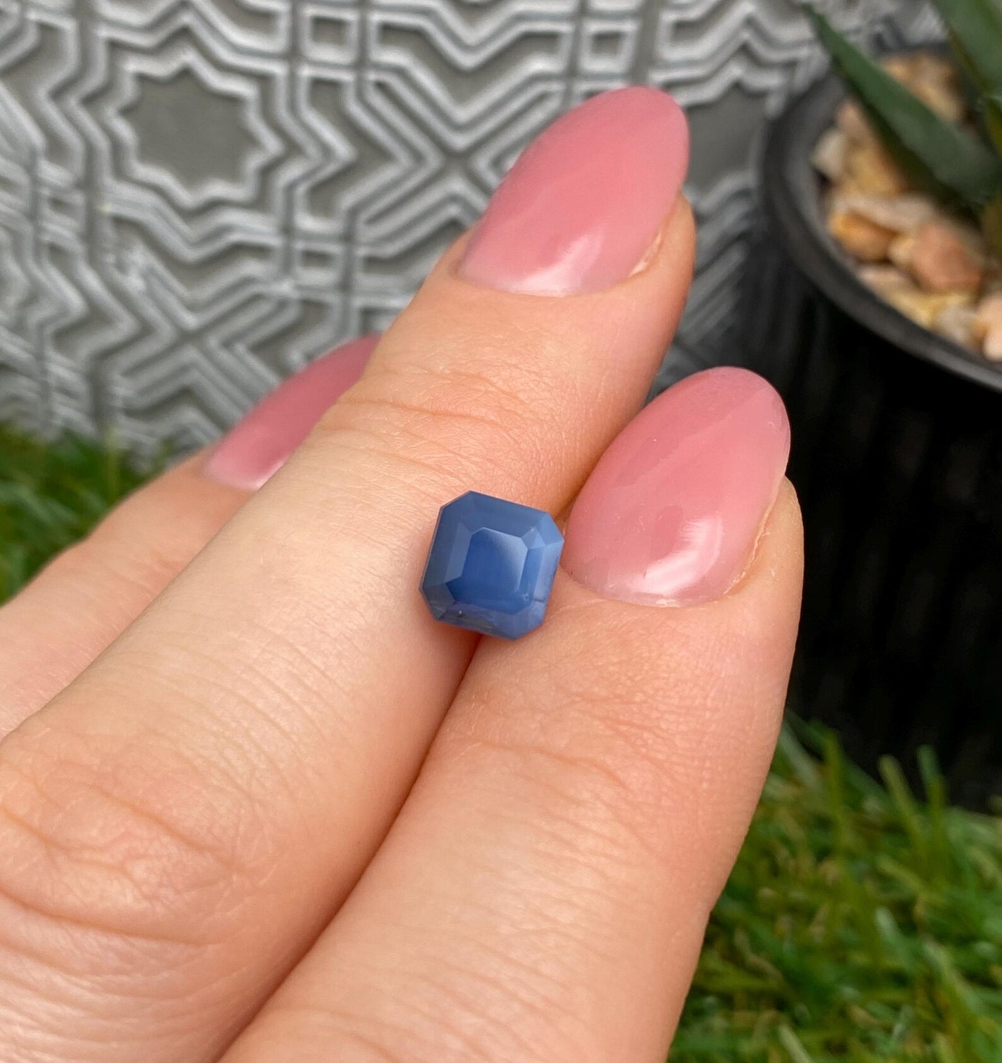 Sapphire Blue 2.36 Ct natural Unheated gemstone, Octagonal Step cut, Africa, Certificate AGL