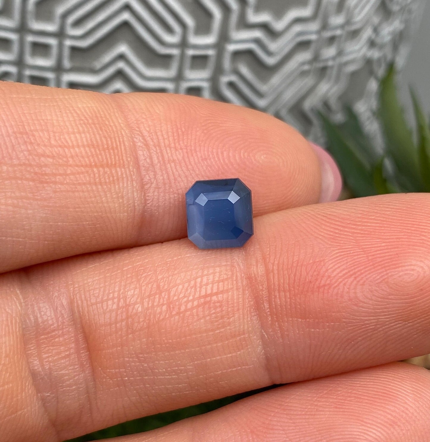 Sapphire Blue 2.36 Ct natural Unheated gemstone, Octagonal Step cut, Africa, Certificate AGL