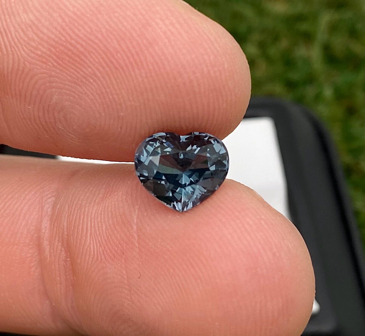 AGL Certified Natural 2.82Ct Greyish-blue Spinel gemstone, Heart cut, Sri-Lanka