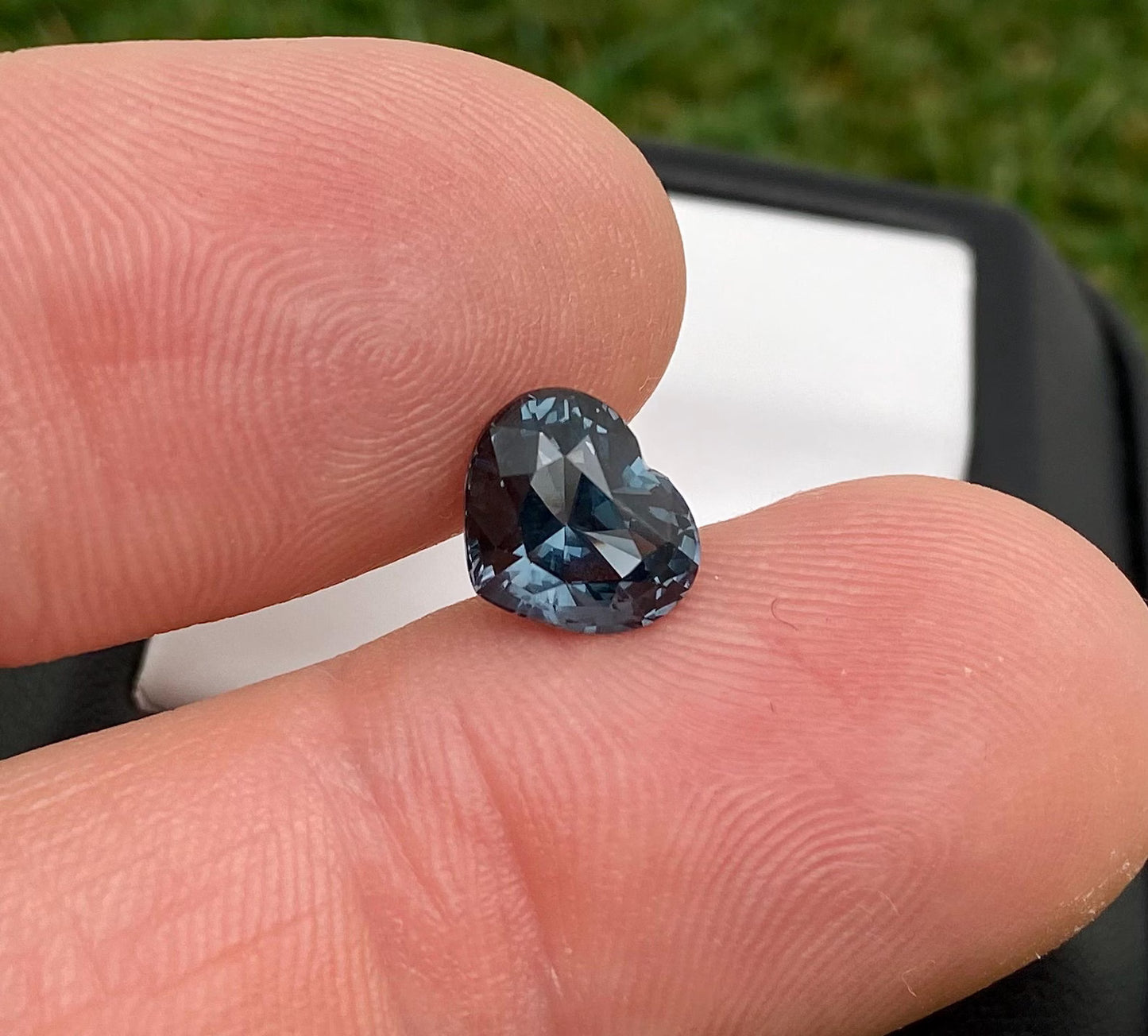 AGL Certified Natural 2.82Ct Greyish-blue Spinel gemstone, Heart cut, Sri-Lanka