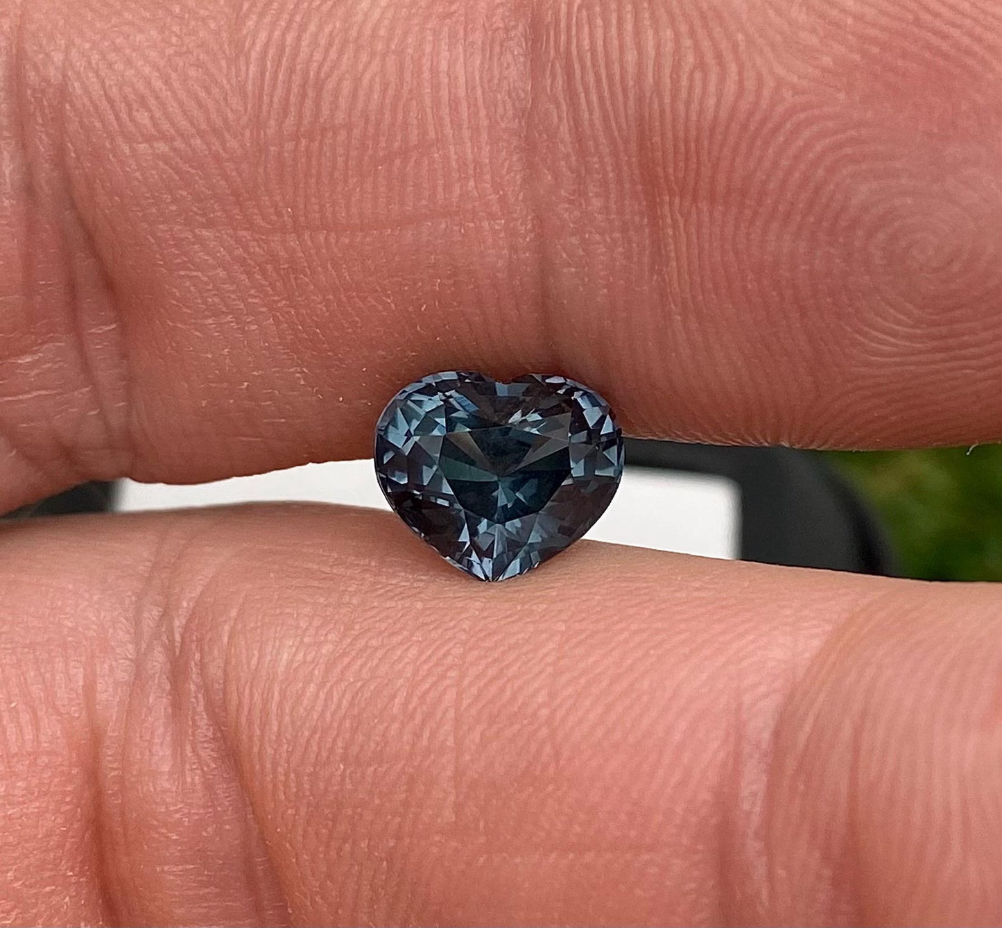 AGL Certified Natural 2.82Ct Greyish-blue Spinel gemstone, Heart cut, Sri-Lanka