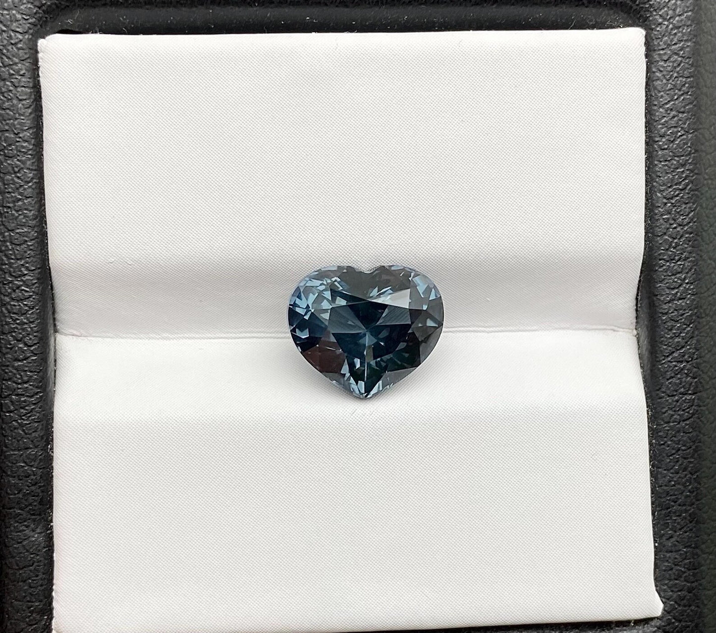 AGL Certified Natural 2.82Ct Greyish-blue Spinel gemstone, Heart cut, Sri-Lanka