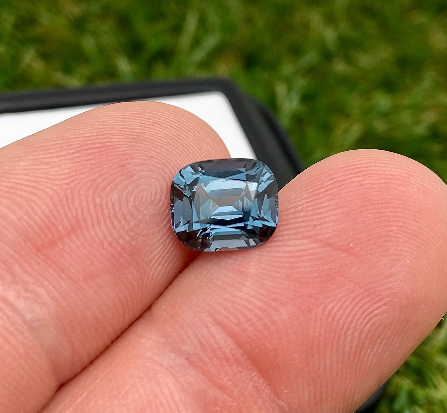 GFCO Certified Natural 3.77 Ct. Blue Spinel gemstone, Cushion , Origin Tanzania