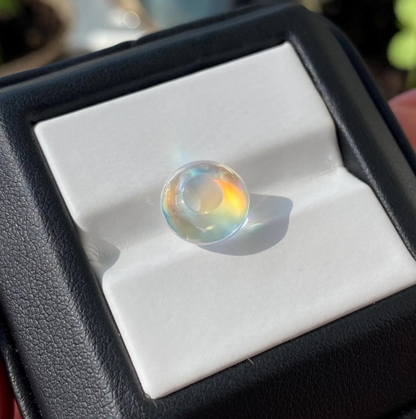 Moonstone natural gemstone 5.09 ct., Sugarloaf cabochon, Certificate! Madagascar!